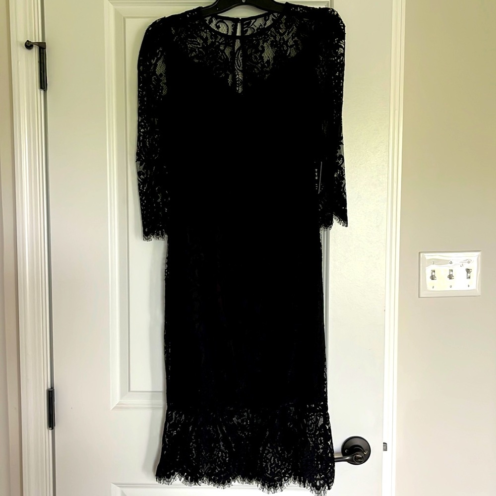 NWT EXPRESS BLACK LACE OVERLAY DRESS SIZE XS
